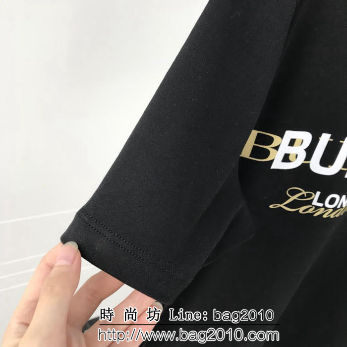 BURBERRY巴寶莉 專櫃最新限量款 雙層字母印花logo 純棉短袖 百搭情侶款 ydi1239